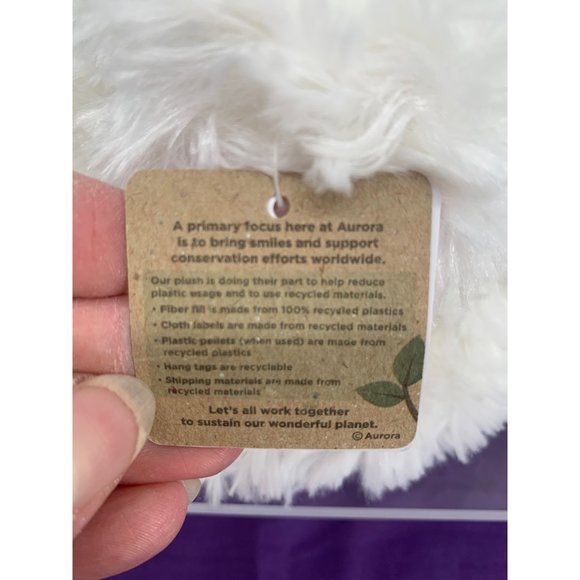 Aurora Flopsie - 12" Bonita White Laying Maltese Plastic Eyes and Nose - Picture 7 of 13